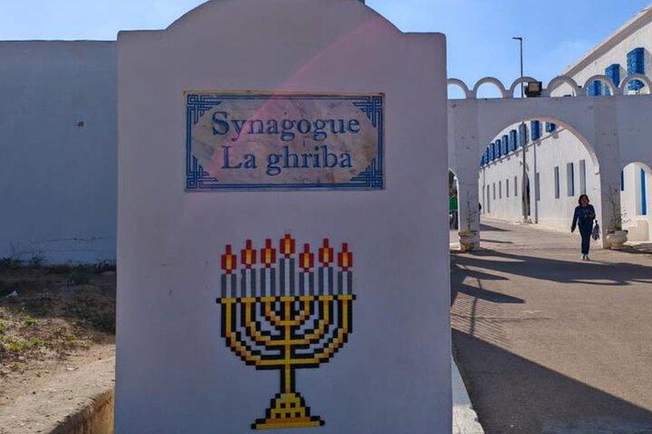 Pottery Jews Synagogue and Djerbahood Graffiti in Djerba island