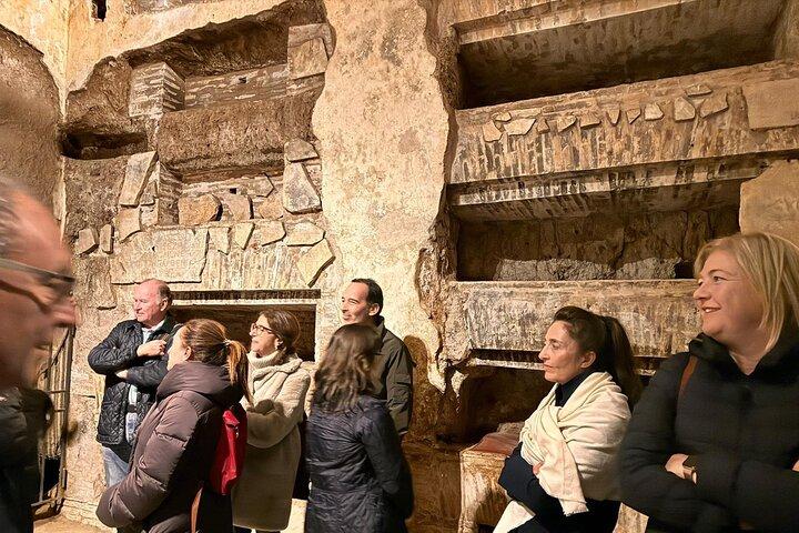 Catacombs Tour with Transfer – Optional Capuchin Crypt or Trevi