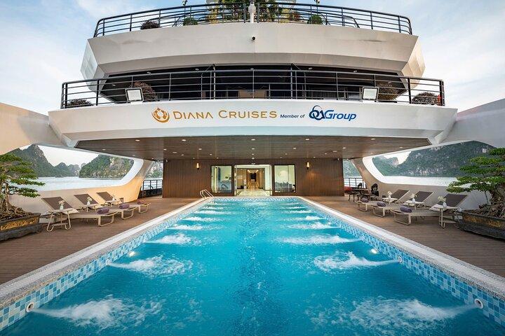 From Hanoi: Diana Luxury 2-Day 1-Night Cruise Explore Lan Ha Bay
