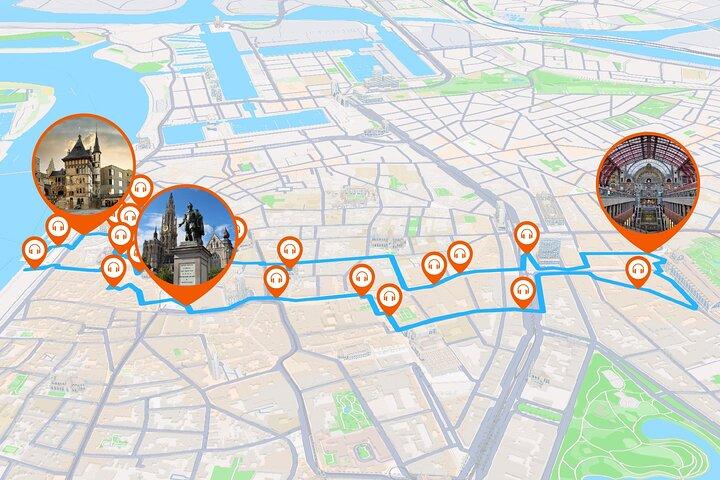 Antwerp Audio guided walking tour 2h15 and 21 audio commentary