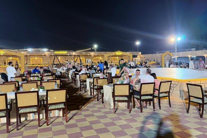 Private Evening Desert Safari Premium Camp: BBQ Camel & Sandboard