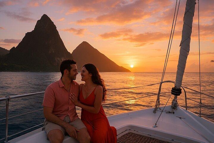Private Sunset Cruise in Saint Lucia with Champagne