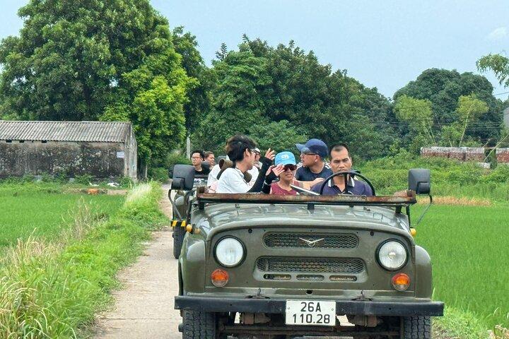 Hanoi Jeep Countryside Red River, Villages - See Rice Paddies