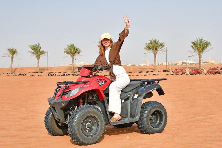 Morning Desert Safari with Quad Bike, Camel Ride & Sandboarding