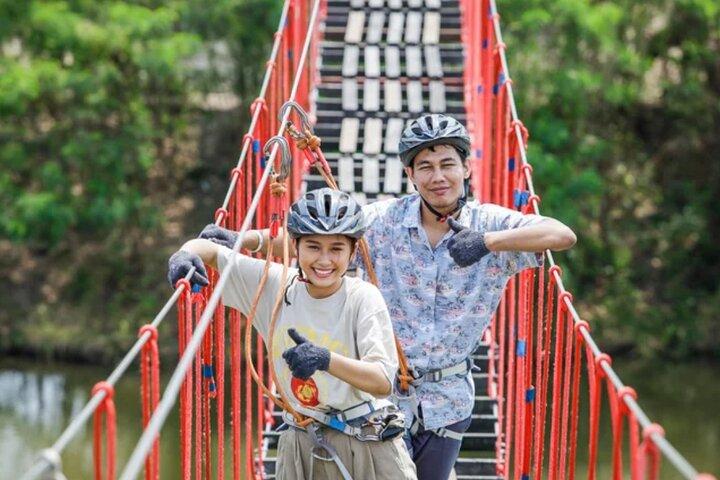 Zipline at Tarzan Adventure Pattaya near Buddha Mountain