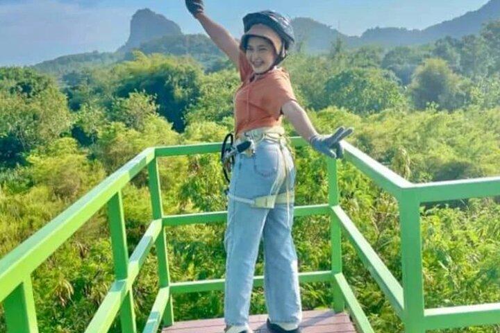 Zipline at Tarzan Adventure Pattaya near Buddha Mountain