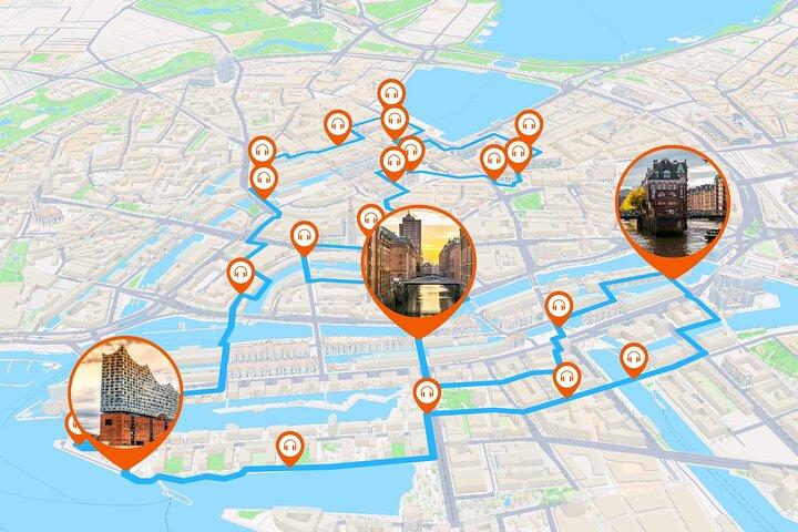Hamburg Audio Guided Walking Tour 3h10 and 24 Audio Commentaries
