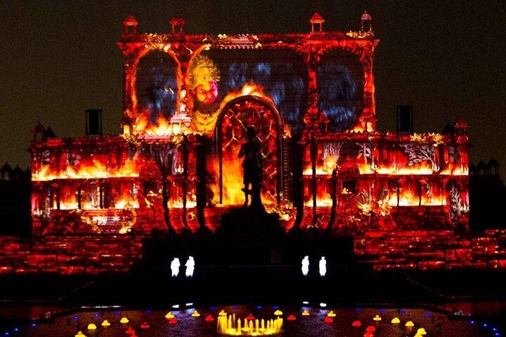 Delhi: Akshardham Temple Light and Water Show Evening Visit