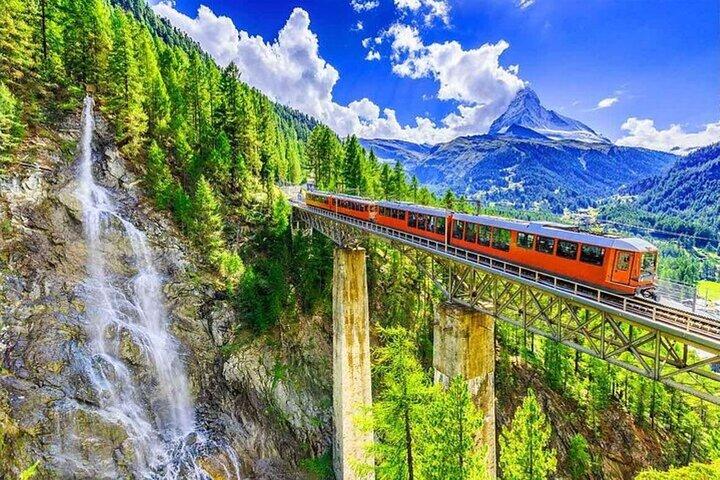 Swiss Alps Bernina Train and St Moritz Day Tour from Milan