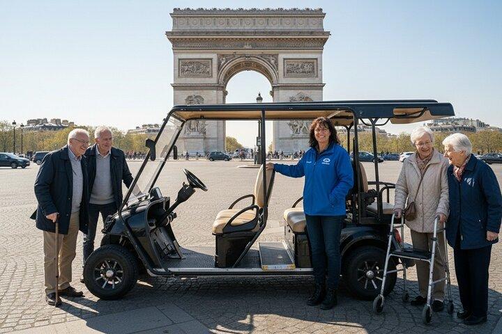 Private Paris Golf Cart Tour Effortless Sightseeing(Hotel Pickup)