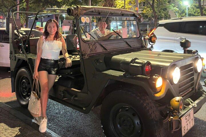 Saigon Night Food Adventure: US Army Jeep & Local Motorbike