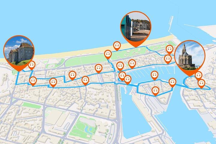 Dieppe Audio guided walking tour 2h and 22 audio commentary