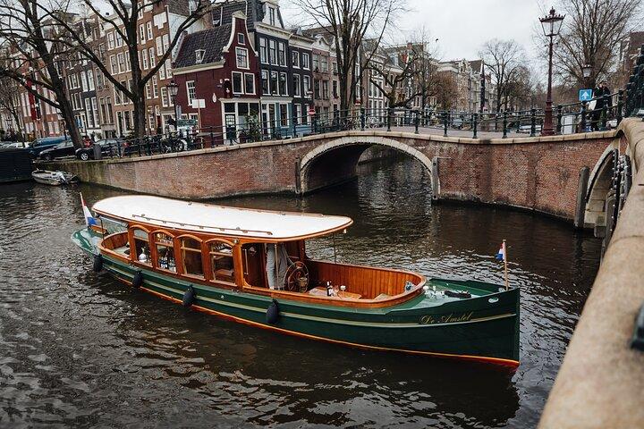 Luxury Small Group Amsterdam Canal Cruise on a Saloonboat