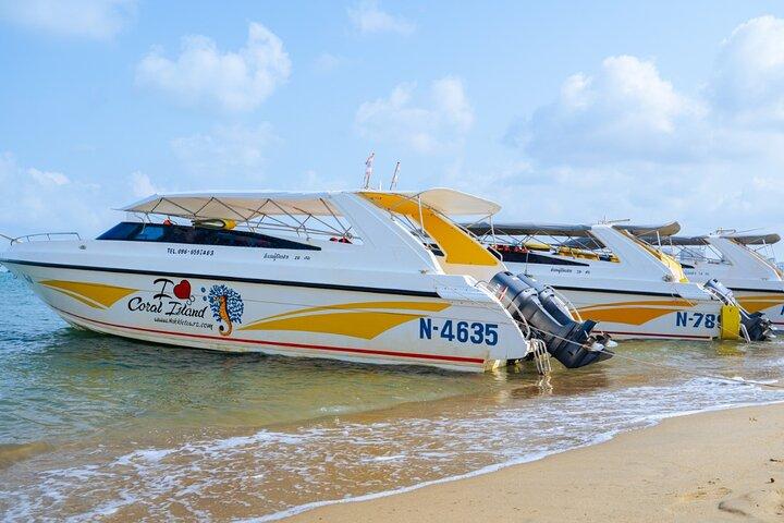 Pattaya Coral Island Speedboat Tour Transfers, Watersports, Lunch