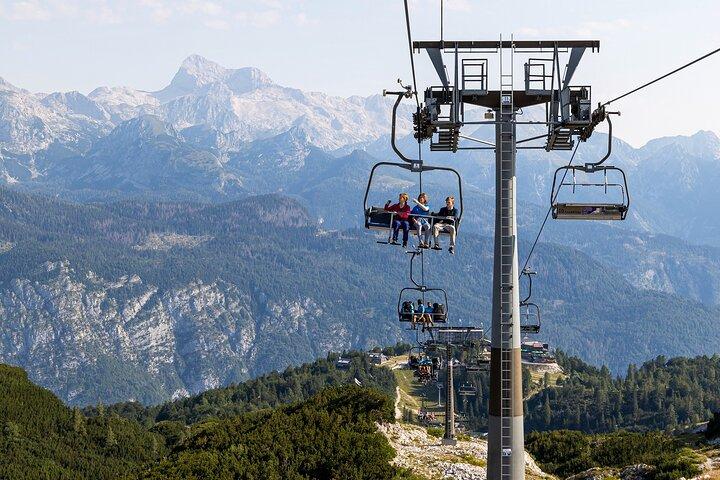 Tandem Paragliding Flight Above Lake Bohinj in Julian Alps