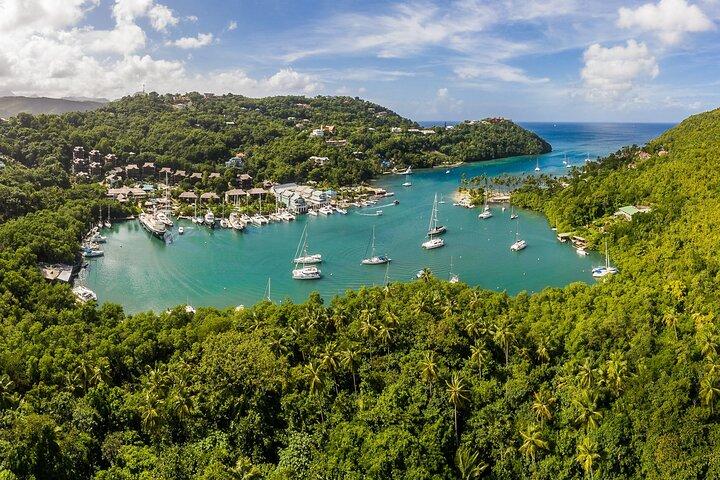5 Stop Marigot Bay to Pigeon Island Tour with Lunch and Hike