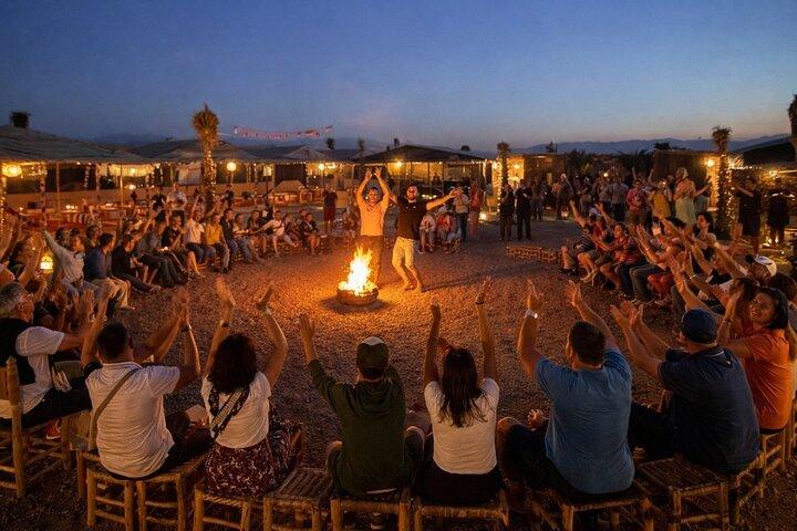 Marrakech Agafay Desert Sunset Camel Ride, Dinner & Fire Show