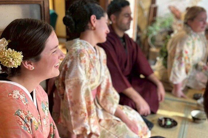 A Unique Antique Kimono and Tea ceremony Experience in English