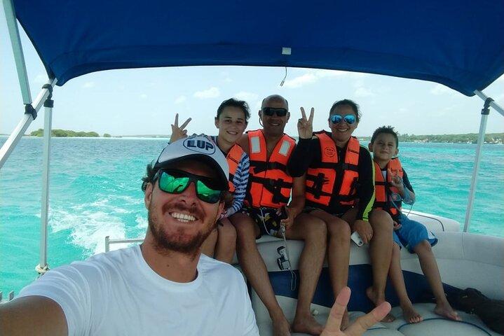 All Included Bacalar Seven Color Lagoon Boat Tour From Costa Maya