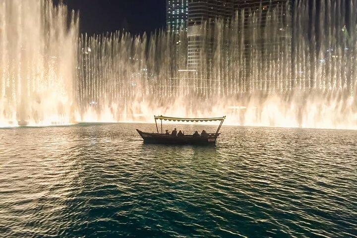 Dubai Burj Khalifa Lake Ride and Fountain Show Experience