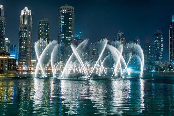 Dubai Burj Khalifa Lake Ride and Fountain Show Experience