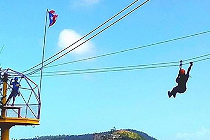 2) Zipline in the Rainforest with Transportation