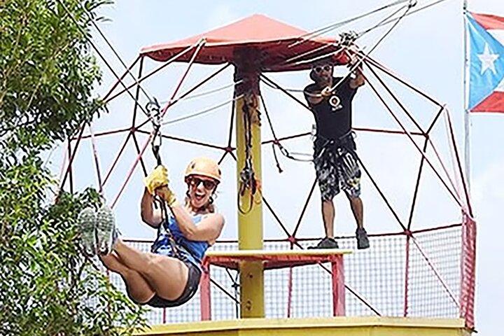 2) Zipline in the Rainforest with Transportation