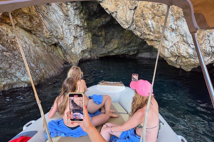 Private Blue Cave & 7 Caves Speedboat Tour + Drinks & Snorkel