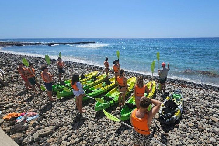 Guided kayaking and snorkeling adventure in Tenerife