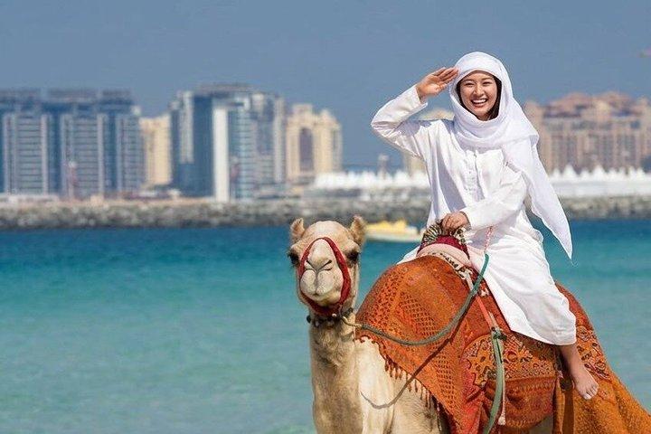 Camel Ride Along JBR Beach with Views of Dubai