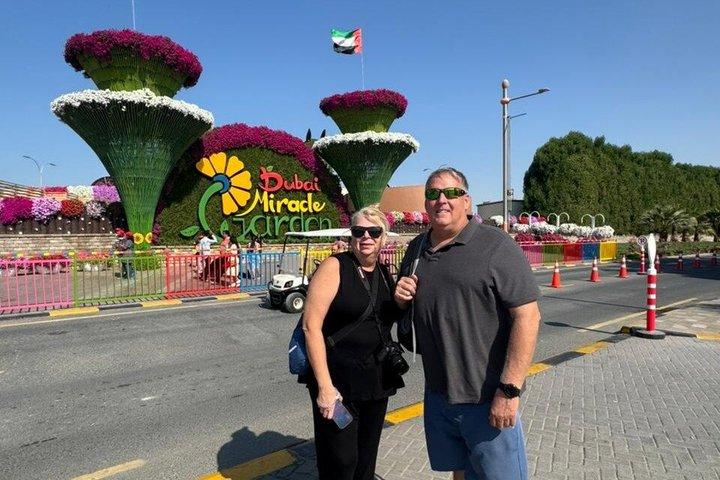 Global Village & Dubai Miracle Garden Tour with Tickets + Pickup