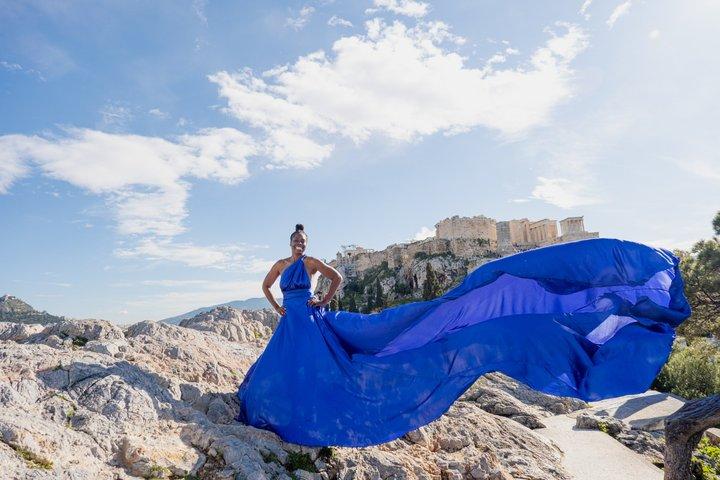 Athens Flowing Dress Photoshoot