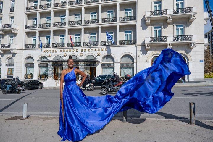 Athens Flowing Dress Photoshoot