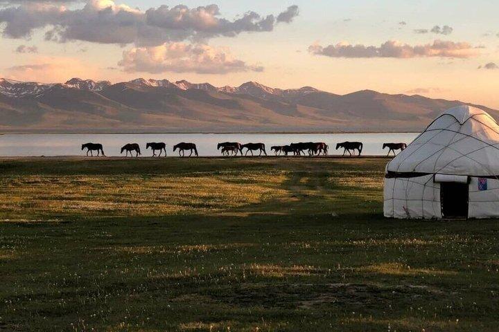 Kyrgyzstan, Song Kul Lake as Nomad Horseback Riding and Yurt Stay