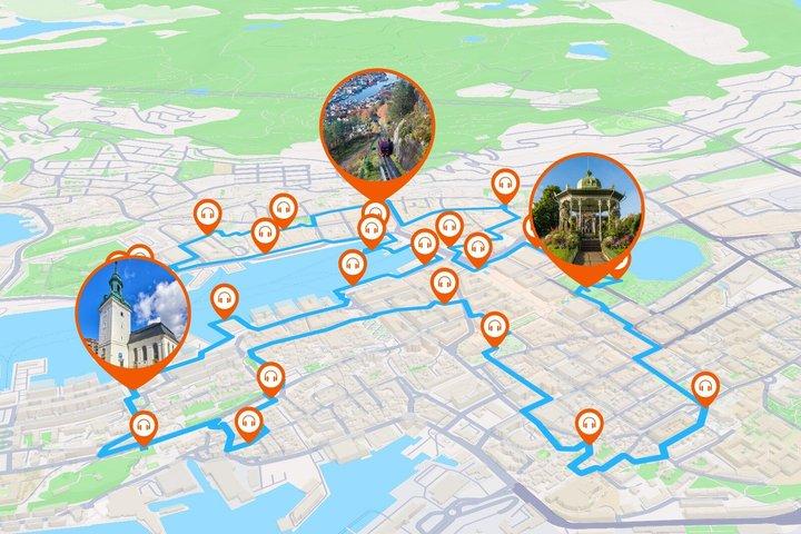 Bergen Audio Guided Walking Tour 3h30 and 24 Audio Comments
