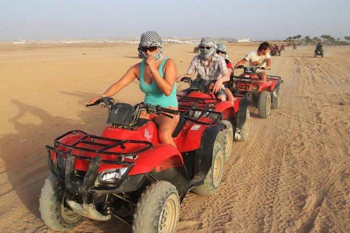Hurghada 3Hr Desert ATV Quad Safari and Camel with Bedouin Visit