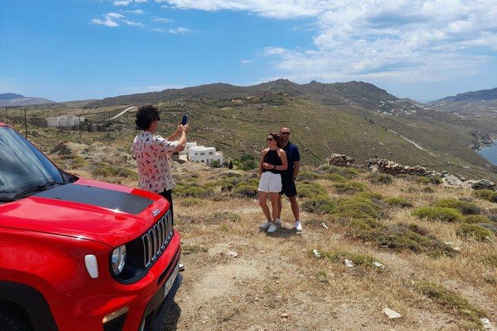 Mykonos Private Jeep Renegade Island Tour with Local Guide