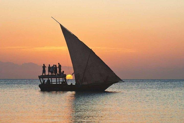 Zanzibar Sunset Dhow Cruise with Traditional Drums and Fruits