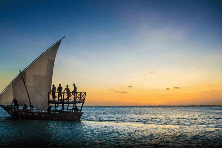 Zanzibar Sunset Dhow Cruise with Traditional Drums and Fruits