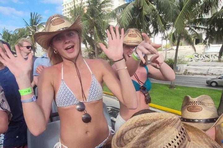 Cancun Party Bus Day Tour Shopping Tequila Tasting and Karaoke