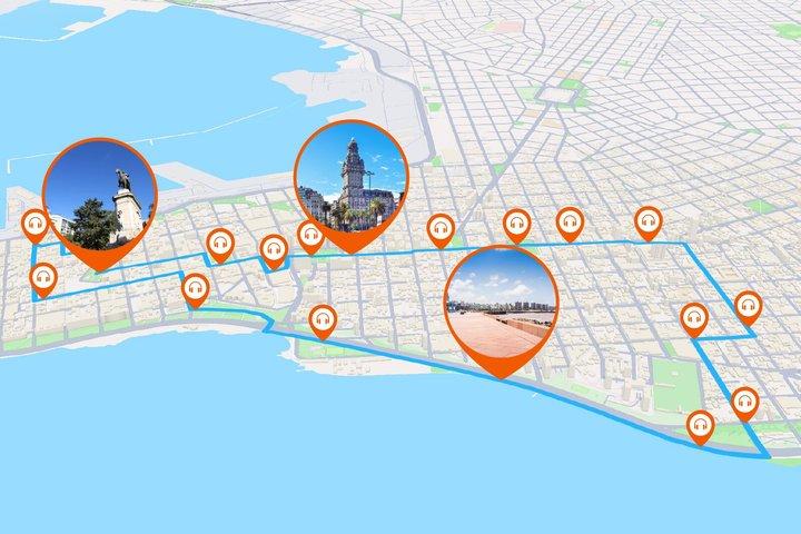 Montevideo Audio guided walking tour 3h and 19 audio commentary