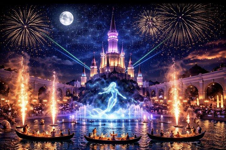 Side Land of Legends Night Show with Included Transfers