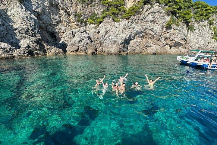 Blue and Green Caves Boat Tour from Dubrovnik with Šunj Beach