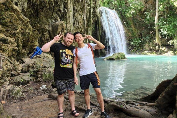 Private Tour: Kanchanaburi Erawan Waterfall Tour from Bangkok
