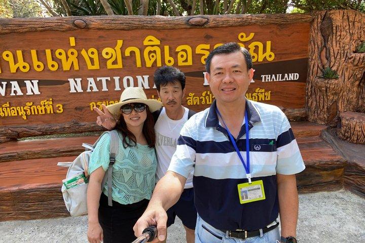 Private Tour: Kanchanaburi Erawan Waterfall Tour from Bangkok