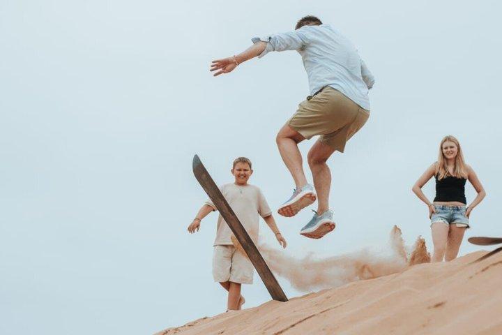 Agadir Sandboarding and Canyon Visit Experience at Timlalin Dunes