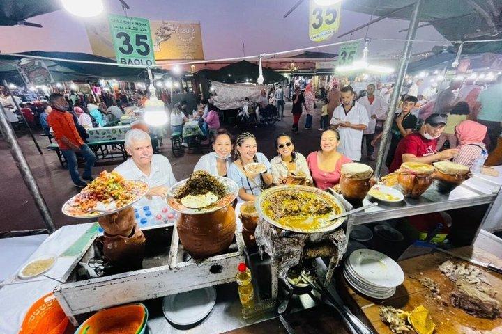 Authentic Street Food in Marrakech Guided Walking Tour by Night