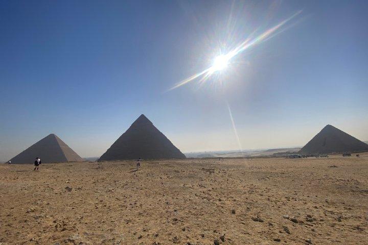 Grand Egyptian Museum and Giza Pyramids, at west Giza