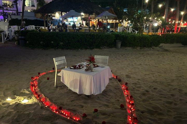 Dinner Experience and Celebration on the Beach with Decorations