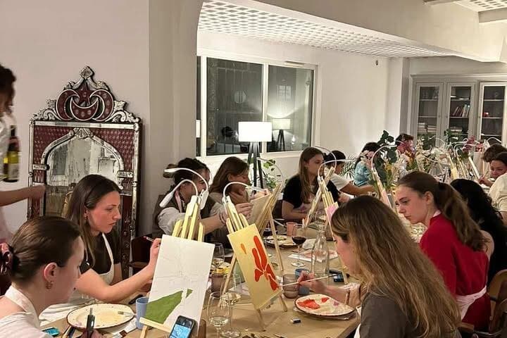 Painting&Wine Workshop - Creative Painting Experience in Paris